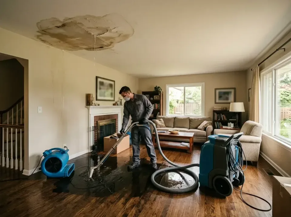 attic-pipe-burst-ceiling-drip-008 — frequently asked questions, Water Damage Restoration & Carpet Care in Manchester, IA